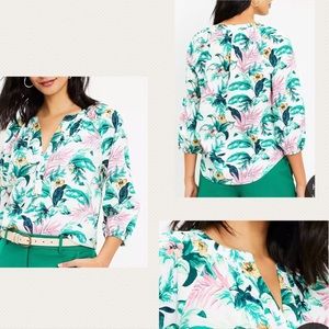 Ann Taylor Loft Tropical Blouse
